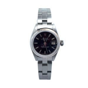 Rolex Lady-Date Just 6916 Black Dial Bezel 26MM Oyster Band