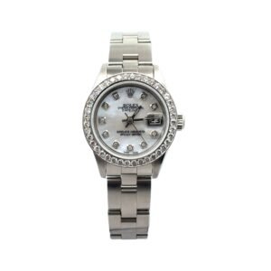 Rolex Oyster Perpetual Lady Date MOP Diamond DIAL & DIAMOND BEZEL 26MM 69240