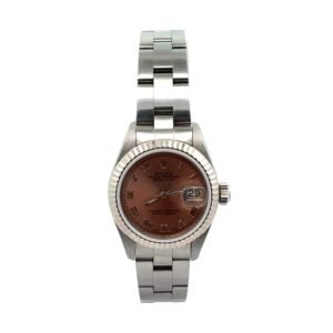 Pre-Owned Rolex Lady Date Just 79163 Slate Roman Original Dial Oyster Band Fluted