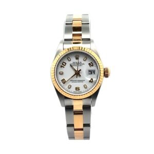 Rolex Lady-Datejust 2-Tone Watch 26mm White Arabic numerals Dial 79173