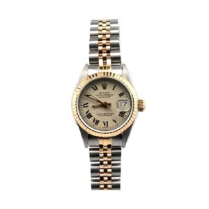 Rolex Lady-Datejust Stainless Steel Yellow Gold Ivory Dial 69173