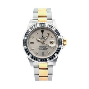 Rolex Submariner Date 2-Tone Steel & Gold Men's16613 Custom Gray Diamond Dial & Diamond bezel