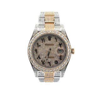 Rolex Datejust II 41MM 116333 Diamond Paved Arabi Dial Diamond Bezel Two Tone Yellow Gold Full Diamond Oyster Bracelet