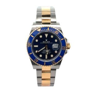 Rolex Submariner Steel Yellow Gold Blue Dial Bezel Watch 116613LB 40mm Oyster Band