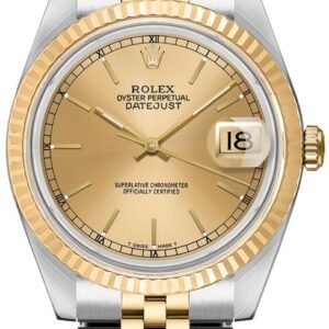 Rolex Datejust Factory Champagne Diamond Dial 2-Tone 36mm Jubilee 16013