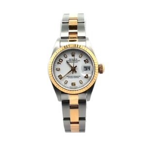 Rolex Lady-Datejust 2-Tone Watch 26mm White Arabic numerals Dial 79173