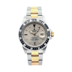 Rolex Submariner Date 2-Tone Steel & Gold 16613 Custom Gray Diamond Dial & Diamond bezel