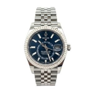 Rolex Sky-Dweller Steel White Gold Bezel 336934 Blue Dial 42mm Jubilee Band