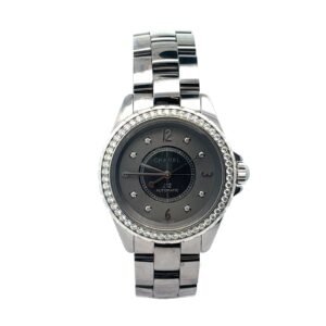 Chanel J12 Chromatic Original Grey Diamond Dial & Diamond Bezel Ceramic Bracelet