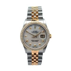 Rolex Datejust 16203 36mm Two-Tone Custom MOP Diamond Dial & Custom Diamond Bezel Jubilee Band