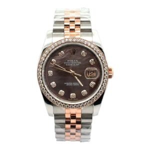 Rolex Datejust 36mm 116231 Steel/RG MOP Diamond Dial RG Diamond Bezel Jubilee Bracelet
