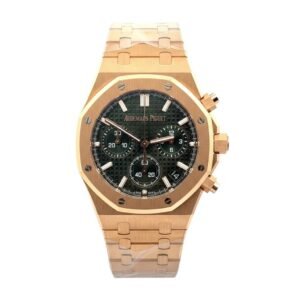Ademar's Piguet Royal Oak Chronograph Self-winding Rose Gold Olive Green Dial 26240OR 41mm