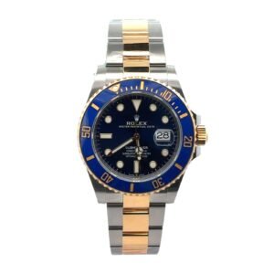 Rolex Submariner Steel Yellow Gold Blue Dial Bezel Watch 116613LB 40mm Oyster Band