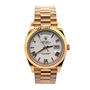Rolex Day-Date 40mm 228238 18kt Solid Yellow Gold White Roman Numeral Dial Presidential Watch