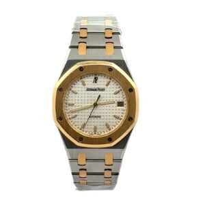 Ademar's Piguet Royal Oak 14790SA.OO.0789SA.08 36mm YG Bezel Two-Tone Bracelet White Dial with gold Index markers