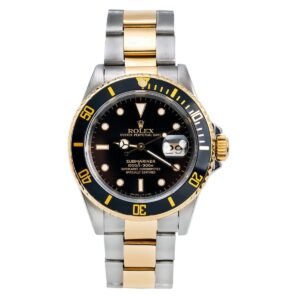 Rolex Submariner Date  40mm16613LN Steel 18k Yellow Gold Oyster Bracelet Black Bezel Black Dial Watch