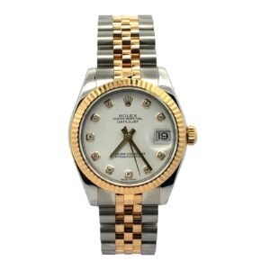 Rolex Lady-Date Just 178273 Midsize Two-Tone Factory White Diamond Dial Jubilee Band