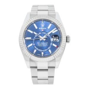 Rolex Sky-Dweller Steel WG Bezel 326934 Blue Dial 42mm Oyster Band