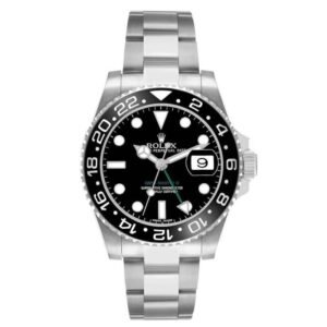 Rolex GMT-Master II 40mm Black Ceramic Bezel Stainless Steel Black Dial 116710LN