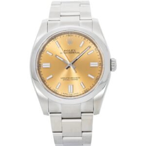 Rolex Oyster Perpetual 36 116000 36mm Steel White Grape dial Smooth Bezel