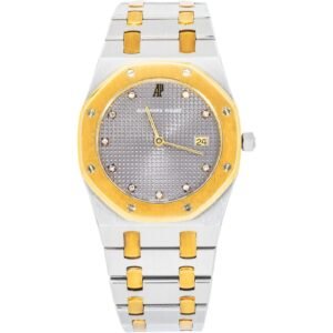 Audemars Piguet Royal Oak 56175SA.OO7895A.01 33mm Two-Tone Grey Diamond Dial YG Bezel