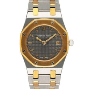 Ademar's Piguet Royal Oak 66270SA Grey Dial Ladies Watch 25mm Stain Steel & YG