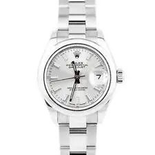Rolex Date just 31mm 178240 Steel Silver Dial Smooth Bezel Oyster Bracelet Ladies Watch