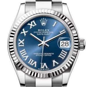 Rolex Date just 31mm 78274 Blue Roman Dial Stain Steel Oyster