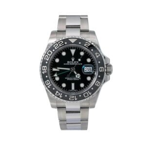 Rolex GMT-Master II 40mm Black Ceramic Bezel Stainless Steel Black Dial 116710LN