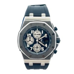 Ademar's Piguet Royal Oak Offshore Chronograph Stainless Steel Blue Dial Rubber Band 25721ST.OO.1000ST.09
