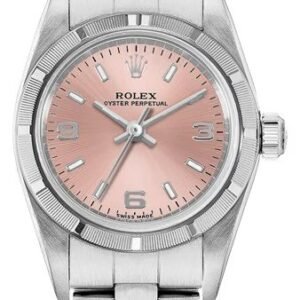 Rolex Oyster Perpetual 26 Lady 76030 Salmon Pink Dial Oyster Bracelet 26mm