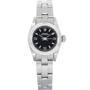 Rolex Oyster Perpetual Lady 67180 26mm Black Index Dial Oyster Band