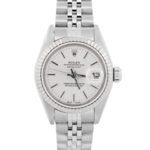 Rolex Lady-Date Just 26mm 79174 Silver Index Dial Steel Watch Jubilee Bracelet