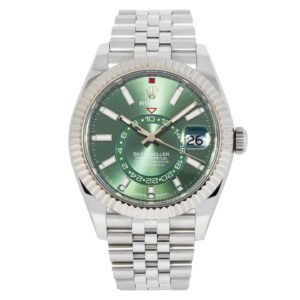 Rolex Sky-Dweller Steel White Gold Bezel 336934 Green Dial 42mm Jubilee Band 2026