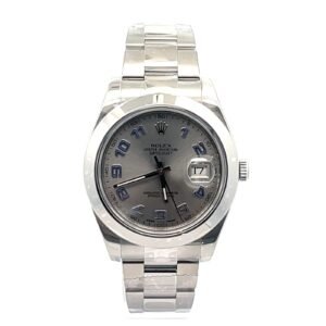 Rolex Date just II 41mm116300 Steel Blue Index Dial Oyster Bracelet Watch