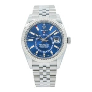 Rolex Sky-Dweller Steel WG Bezel 326934 Blue Dial 42mm Jubilee Bracelet