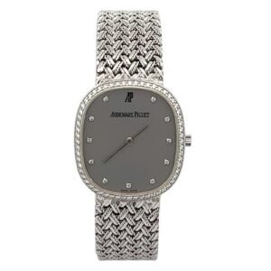 Audemars Piguet Vintage White Gold Silver Diamond Dial & Diamond Bezel