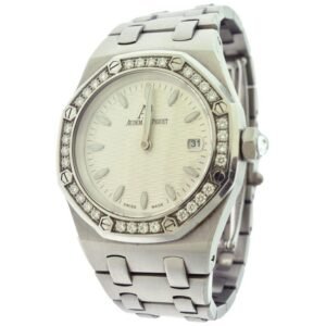 Ademar's Piguet Royal Oak 33mm 67601ST.ZZ. D002CR.01 Stain Steel White Index Dial Factory Diamond Bezel