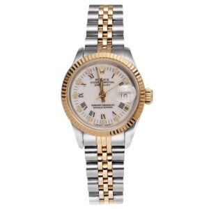 Rolex Datejust 69173 Fluted Bezel Watch 26mm White Roman Numeral Dial