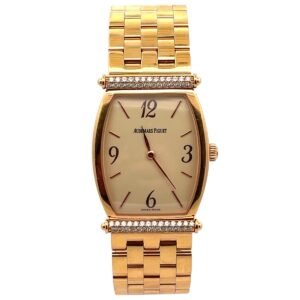 Audemars Piguet Carnegie 14944BA/Z/1032BA/01 YG & diamond-set wristwatch with bracelet