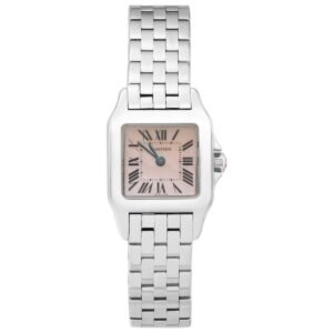 Cartier Santos Demoiselle  W25075Z5/2698  20mm Stainless Steel MOP Pink Dial