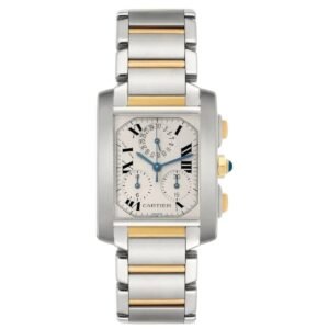 Cartier Tank Française Ladies Chronograph Quartz Two-Tone 28mm 2303 W51004Q4
