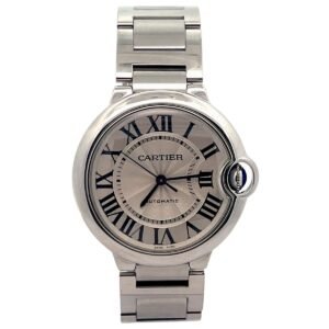 Cartier Ballon Bleu 36mm Steel Silver Dial Ladies Auto Watch W6920046 3284