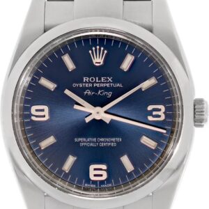 Rolex Oyster Perpetual 35mm 114200 Blue Index Dial Auto Unisex Watch