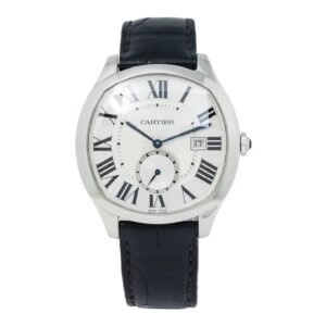 Cartier Drive de Cartier WSNM0004/3930 Silver Roman Numeral Leather Band 40x41mm