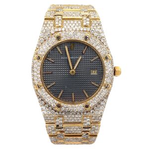 Audemar's Piguet Royal Oak 56303BA.OO.0789BA.02 33mm 18kyg Custom Set Diamonds